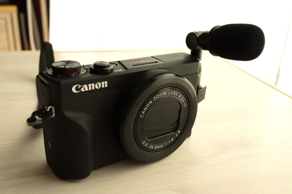 Canon G7X Mark3と外部マイクAT9911